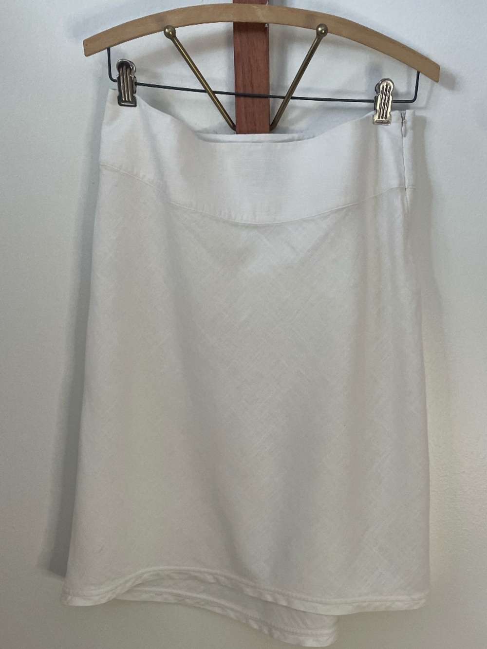 Royal Robbins A-Line  Linen Blend Skirt in White Size 6